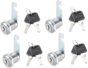 Skuffel lås til skab, 13/16" cylinderlængde med nr.0 kam, passer til op til 1/2" tykkelse panel, nøglede samme zinkleger sikre skuffel låse 4stk