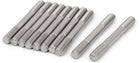 M8 x 70mm Tight Adjustable Push Rod Double End Thread Stud Silver Tone 10pcs