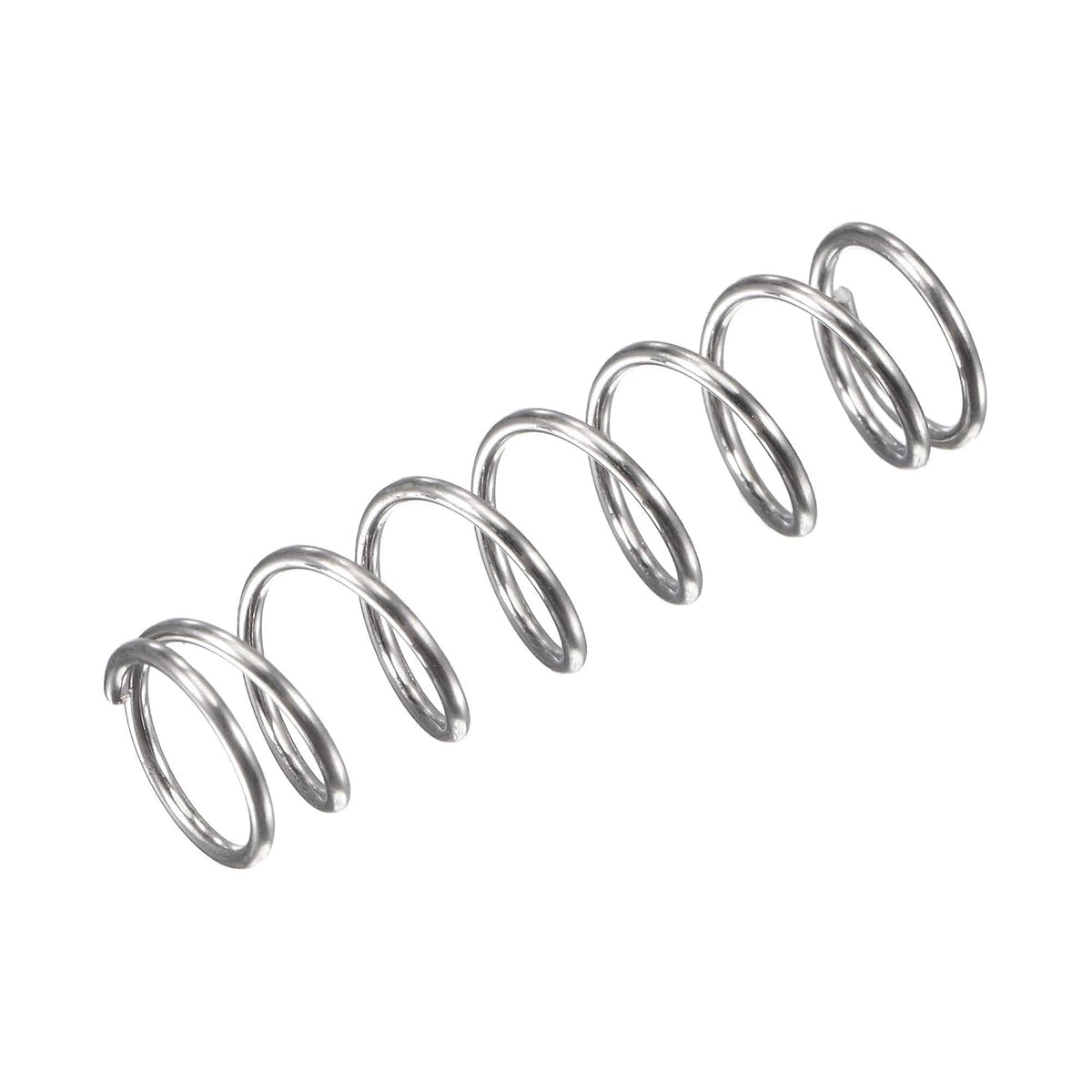 Compression Spring,304 Stainless Steel,7mm OD,0.7mm Wire Size, 15mm Compressed Length,25mm Free Length,11.8N Load Capacity for Home Projects, Silver Tone, 20pcs