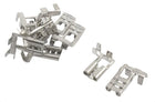 10 Pcs Silver Tone Male Spade Crimp Terminals 6.3mm Wiring Connectors