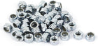 Hex Lock Nuts - 3/16"-24 Carbon Steel Nylon Insert Self-Locking Nuts for Fasteners, 50Pcs Silver Tone