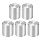 5pcs Potentiometer Knob Knurled Shaft Silver Tone Aluminum 6mm Shaft Dia. Rotary Knob 10mmx10mm Volume Control Knob