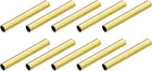 Brass Tube Spacer Beads, 2mm x 15mm Glossy Bead 1.7mm Inner Dia for DIY Jewelry Making Crafts Projects, Gold Tone 100Pcs