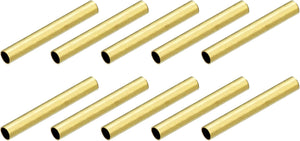 Brass Tube Spacer Beads, 2mm x 15mm Glossy Bead 1.7mm Inner Dia for DIY Jewelry Making Crafts Projects, Gold Tone 100Pcs