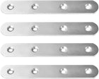 4pcs Straight Bracket Stainless Steel Flat Brace Fastener Brackets Corner Protector Supporter with Screws 100mm