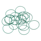 Fluorine Rubber O-Rings, 29mm OD 27mm ID 1mm Width FKM Seal Gasket for Machinery Plumbing, Green, Pack of 20
