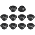 50 Pcs Rubber Grommets, 10mm ID 12mm Drill Hole Double Sided Hollow Firewall Hole Plugs Round Electrical Wiring Gasket, Black