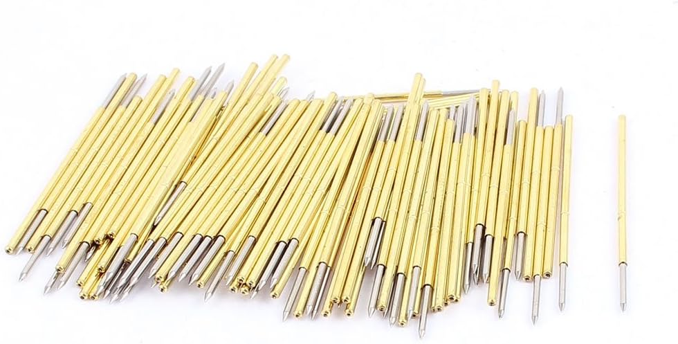 98Pcs PL75-B1 0.76mm Dia. Spring Loaded Contact Testing Test Probe Pin