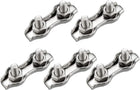 5 Pcs 316 Stainless Steel Duplex Wire Rope Clip Cable Clamp Suit for 0.8-1.5mm Rope