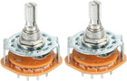 5Pin 1P4T 1 Pole 4 Position Selectable 1 Deck Band Selector Rotary Switch 2Pcs
