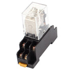 a15102300ux0552 JQX-13F DC 12V Coil DPDT Electromagnetic Power Relay w Socket Base