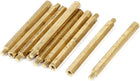 a15081800ux0005 M4x60+6mm Female/Male Threaded Brass Hex Standoff Pillar Spacer 10pcs