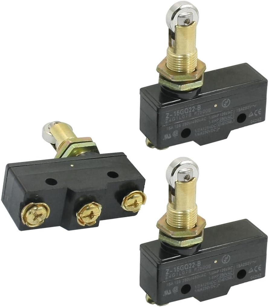 3Pcs Z-15GQ22-B SPSD 1NO 1NC Panel Mount Roller Plunger Limit Switch