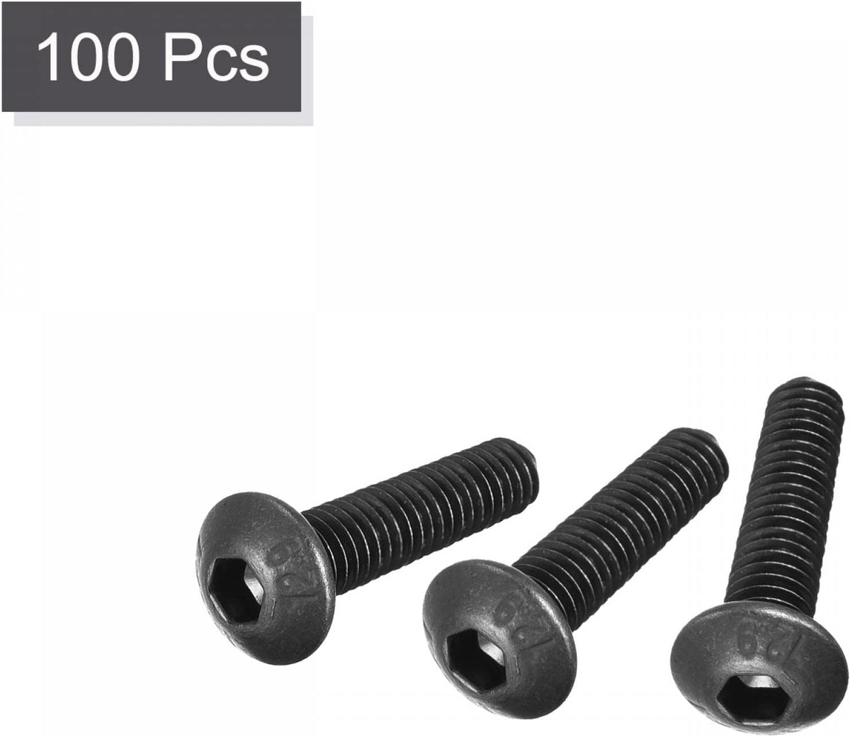 Vitto a testa a bottoni M4x18mm, per bulloni in acciaio, 100 pezzi