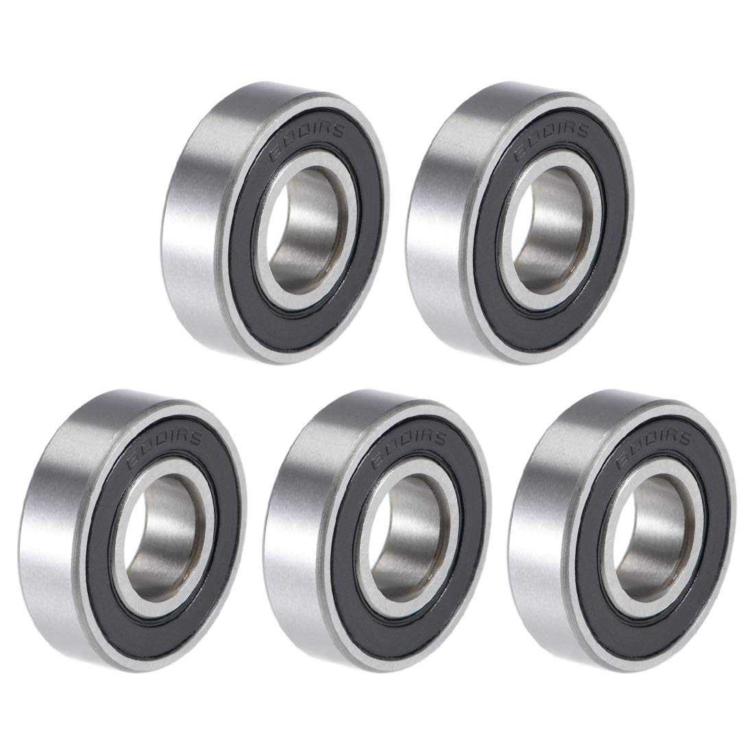 6001-2RS Deep Groove Ball Bearings 12mm x 28mm x 8mm Double Sealed Chrome Steel P5(ABEC5) 5pcs
