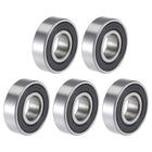 6001-2RS Deep Groove Ball Bearings 12mm x 28mm x 8mm Double Sealed Chrome Steel P5(ABEC5) 5pcs