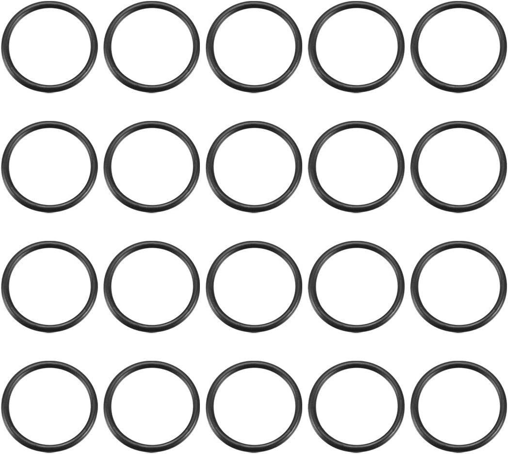 Nitrile Rubber O-Rings, 24mm OD 20mm ID 2mm Width, Metric Sealing Gasket, Pack of 20