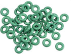 Fluorine Rubber O-Rings, 7mm OD 3.2mm ID 1.9mm Width FKM Seal Gasket for Machinery Plumbing, Green, Pack of 50