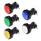 Game Push Button 46mm Round 12V LED Illuminated Push Button Switch with Micro Switch for Arcade Video Games 5 Colors 5pcs