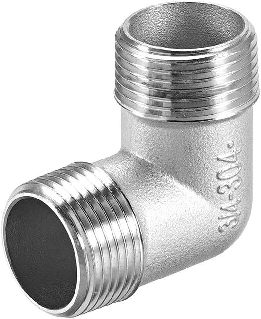Stainless Steel 304 Cast Pipe Fitting 90 Degree Elbow 3/4 BSPT Male x 3/4 BSPT Male Thread
