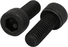 2pcs M10x25mm 12.9 Grade Hex Socket Cap Left Hand Thread Screw Bolt Black