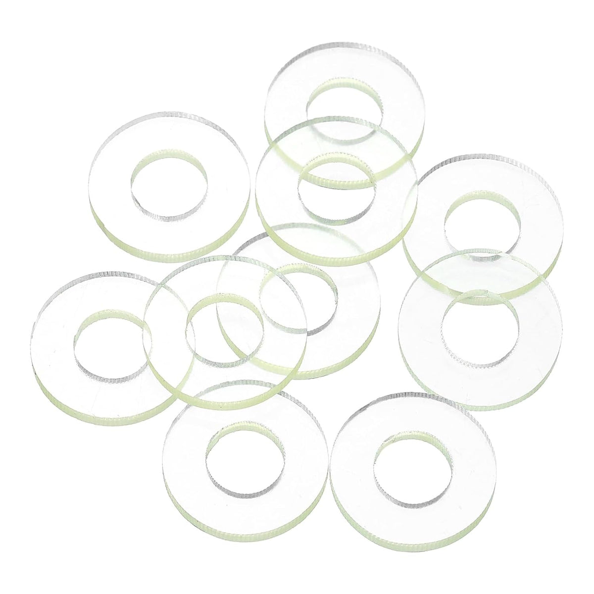 10Pcs PU Flat Washers, 17mm OD 8mm ID 2mm Thick Round Polyurethane Flange Sealing Gasket Spacer for Industrial Electrical Appliance Pipe