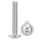 Flanged Button Head Socket Cap Screws, M5*30mm Hex Socket Drive Screw, 304 Stainless Steel Fasteners Bolts, Fully Threaded Machine Screw 25Pcs