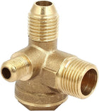Air Compressor Check Valve, 16mm x 14mm x 10mm Male Thread, 3 Way Pneumatic Accessory, Brass