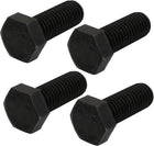 8.8 Grade M12x30mm Full Threaded Left Hand Thread Hex Head Bolt Black 4pcs