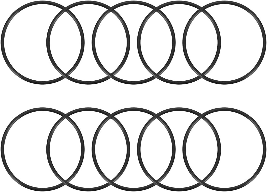 Nitrile Rubber O-Rings 52mm OD 47.2mm ID 2.4mm Width, Metric Sealing Gasket, Pack of 10