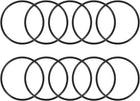 Nitrile Rubber O-Rings 52mm OD 47.2mm ID 2.4mm Width, Metric Sealing Gasket, Pack of 10