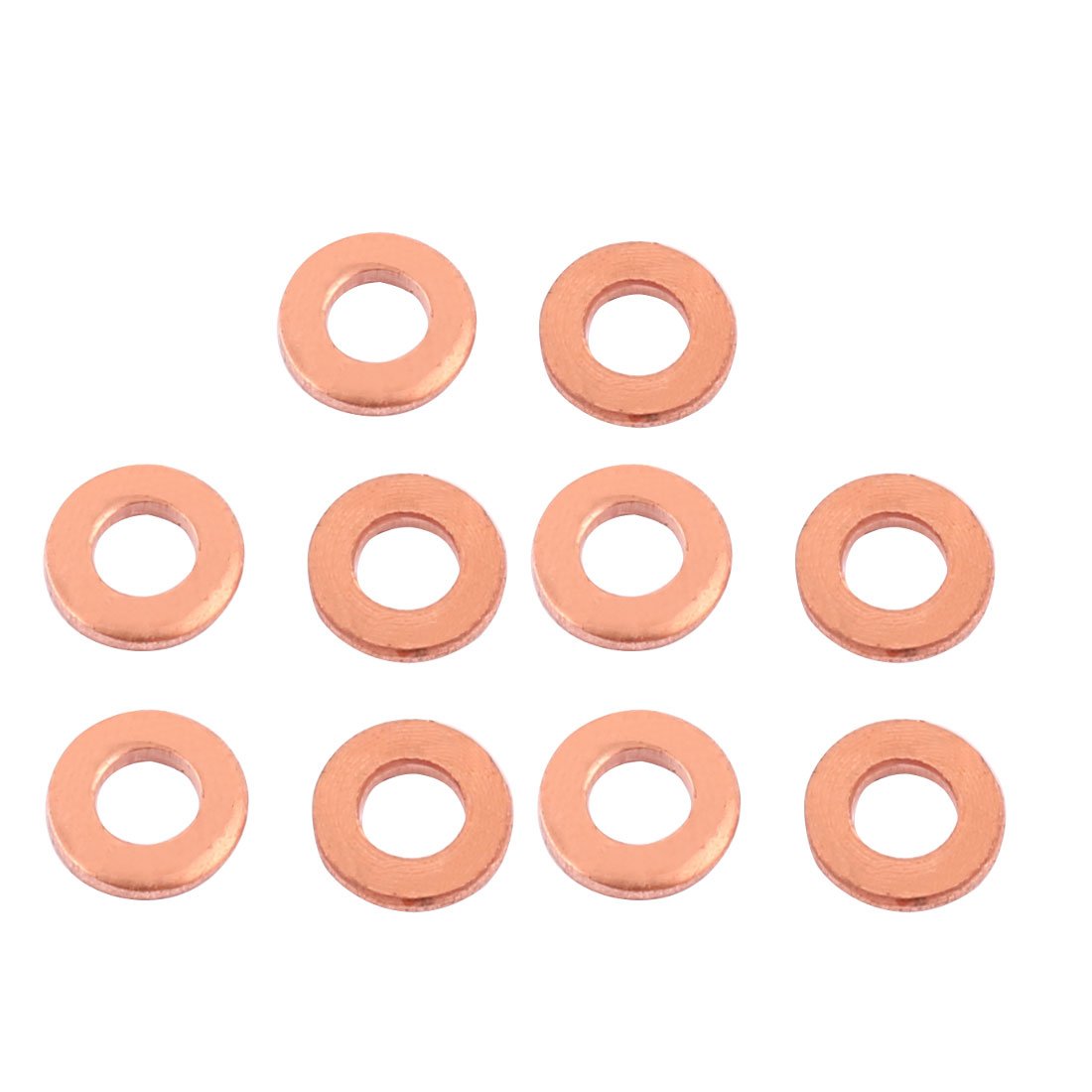 10pcs 3mm x 6mm x 1mm Flat Ring Copper Crush Washer Sealing Gasket Fastener