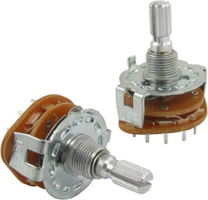 Split Shaft AC125V 0.3A 250V 0.6A 3 Positions Rotary Switch (Bag of 2)