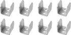 8 Pcs U Bracket for 0.55" Panels, 17 x 17 x 20mm Metal U Shaped Fasteners Brackets for Guardrail or Partitions Connection, Silver