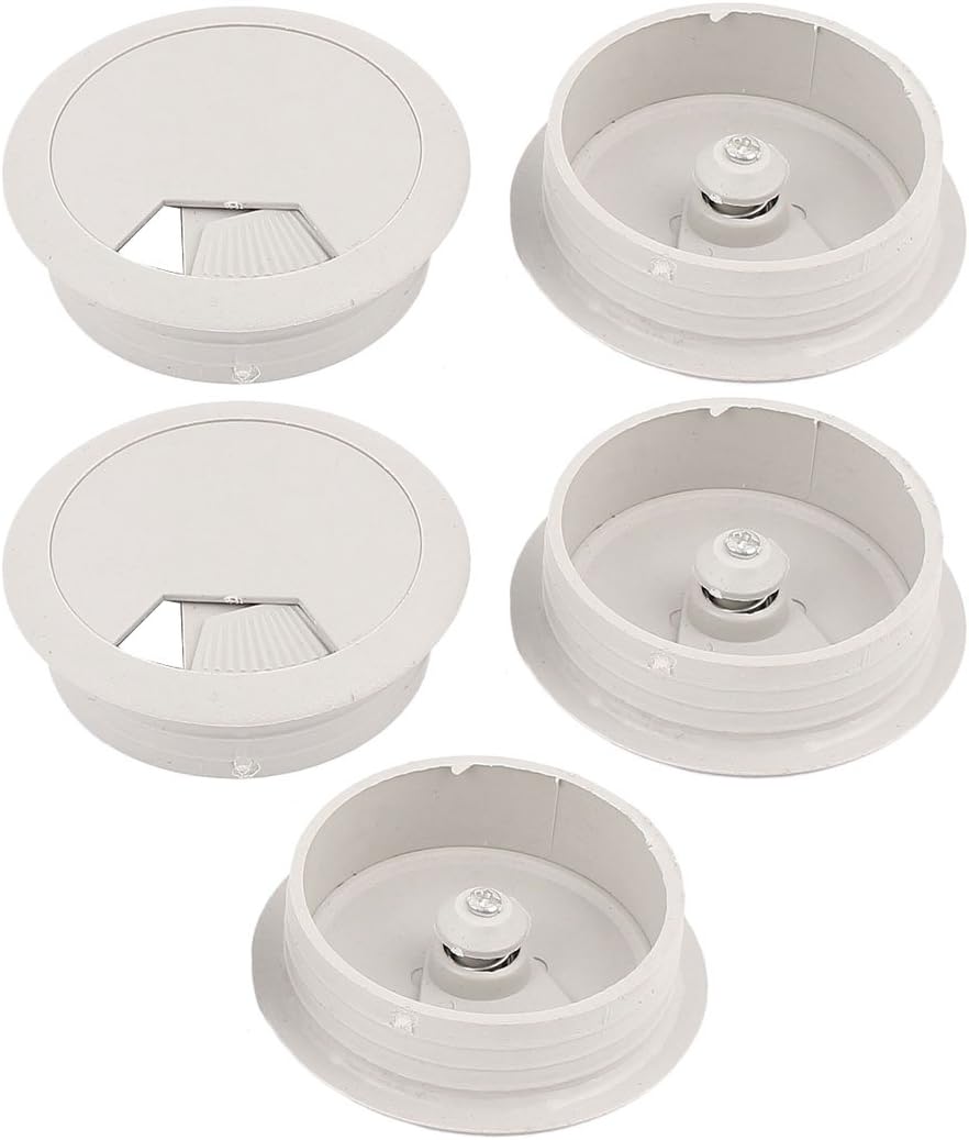 Computer Table 50mm Dia Grommet Cable Tidy Wire Hole Cover 5pcs
