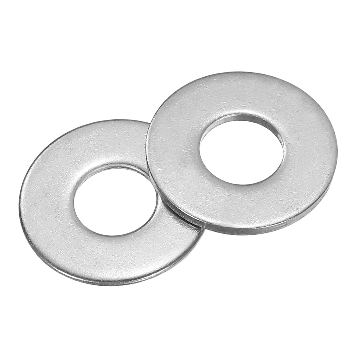100 Pcs Fender Washer, M8 304 Stainless Steel Flat Washer Fastener Sealing Gasket, Silver