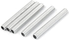 Lamp Pipe Nipple, M10 Thread 80mm Length Hollow Lamps Repair Part Hardware for Lamp Lights, Zinc Alloy Silver Tone, Pack of 5