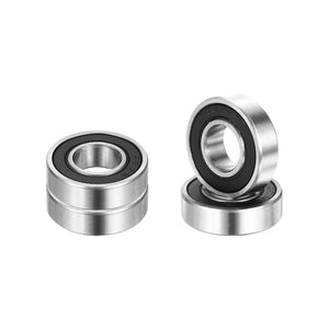 4pcs R8-2RS Deep Groove Ball Bearings 1/2" ID x 1-1/8" OD x 5/16" Height Miniature Bearings Double Rubber Sealed Chrome Steel Z3 Bearing for Engineering Machinery, ABEC5