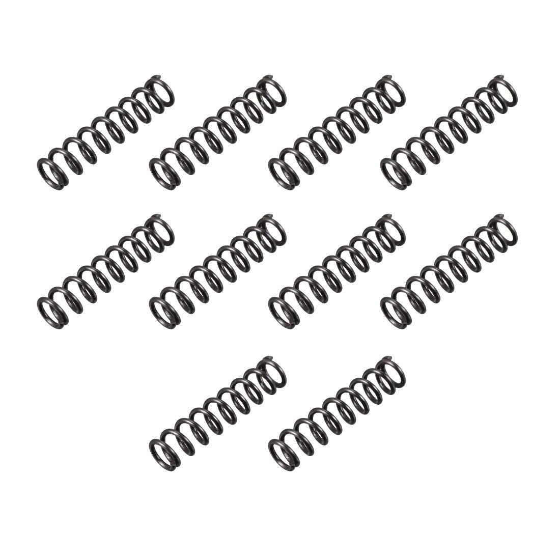 Compression Spring - 1.2mm Wire Dia, 8mm OD, 35mm Free Length Spring Steel Extension Spring,Black,10Pcs