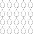 LinkMejor 60Pcs Alloy Open Bezel Pendants, Teardrop Hollow Frame Pendant Geometric Open Back Frame Pendant for Resin Jewelry Making Earrings Necklace Bracelet DIY, Silver Tone