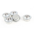 5 Pcs Silver Tone Metal Flange 14mm Ball Transfer Unit Mount Bearing