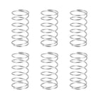 6Pcs Compression Springs, 1mm Wire Diameter x 16mm OD x 30mm Length 304 Stainless Steel Extension Spring Ballpoint Pen Pressure Springs for Shop Home Repairs, Silver