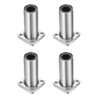 LMK12LUU Linear Ball Bearings 12mm Bore 21mm OD 57mm Length Extra Long Square Flange Steel Cage for CNC Machine 3D Printer