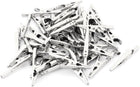 50 Pcs Electric Test Crocodile Alligator Clips Clamps Silver Tone