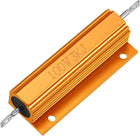 Aluminum Case Resistor 100W 3k Ohm Wirewound Gold for LED Replacement Converter 100W 3kRJ