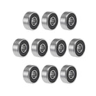 R3-2RS Deep Groove Ball Bearings 3/16" x 1/2" x 10/51" Double Sealed Chrome Steel P6(ABEC3) 10pcs