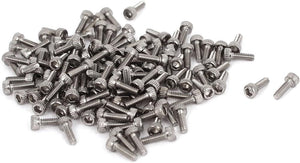 0.35mm Pitch M1.6x5mm Stainless Steel Hex Socket Head Screws 100 Pcs