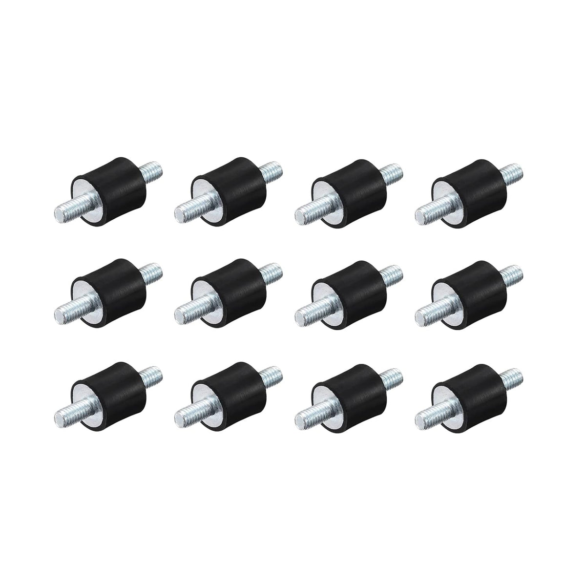 Rubber Mounts 12pcs M4x10mm Male Vibration Isolator Shock Absorber D10mmxH10mm