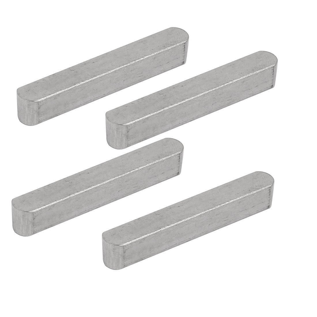 40mmx6mmx6mm 304 Stainless Steel Key Stock Keystock Round Ended 4pcs