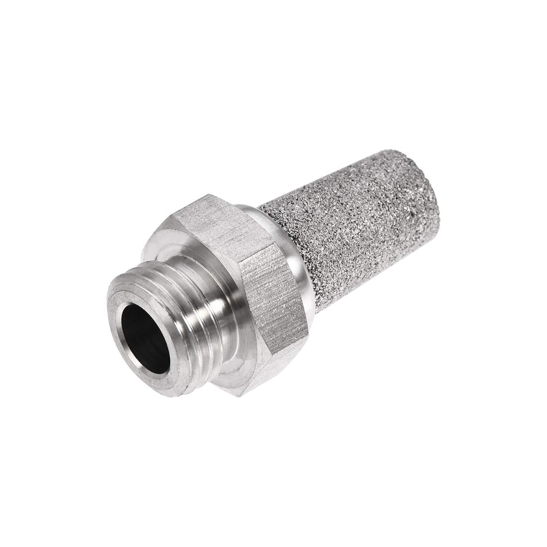 Exhaust Muffler NPT 1/4 Male Thread Sintered 316 Stainless Steel Breather Pneumatic Air Muffler